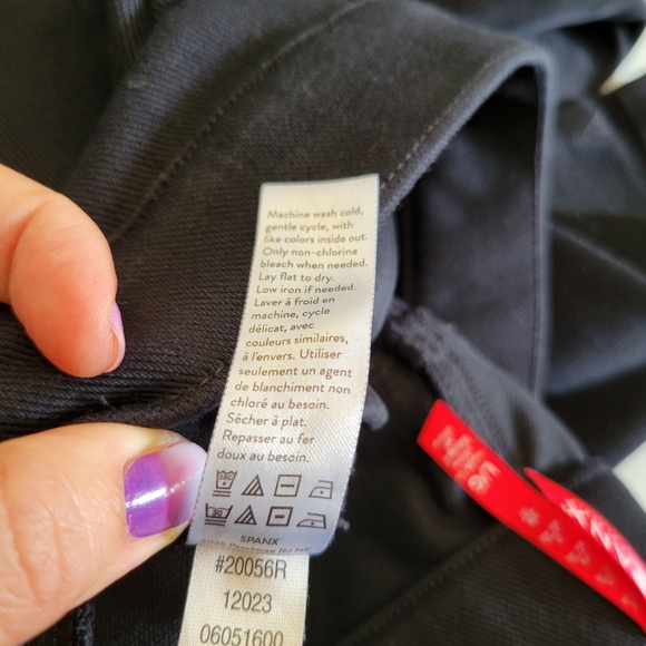 Spanx Jean-ish Ankle Leggings Black Stretch Slimming Pants Size Large - Picture 9 of 11